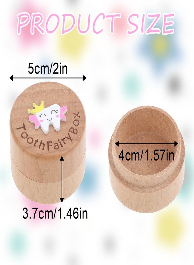 Aeaocvo Tooth Keepsake Box Lost Teeth Holder Wooden Tooth Fairy Box with 3D Carved Tooth, Souvenir Dropped Tooth for First Lost Teeth or Kids Boys and Girls Baby Shower - Image 5